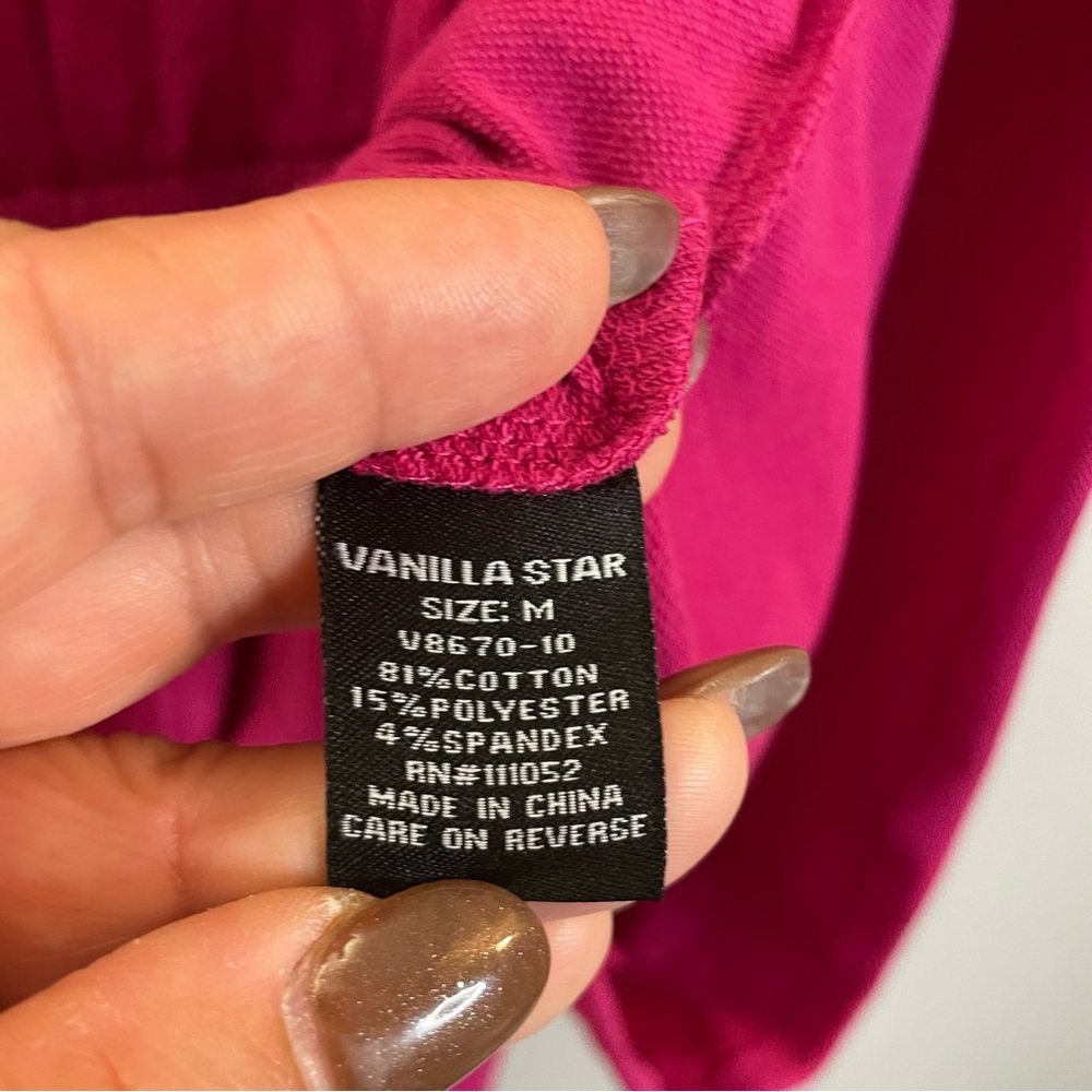 VANILLA STAR JR Terry Toe Romper With Elastic Waist And Pockets SZ/Med - Picture 8 of 9